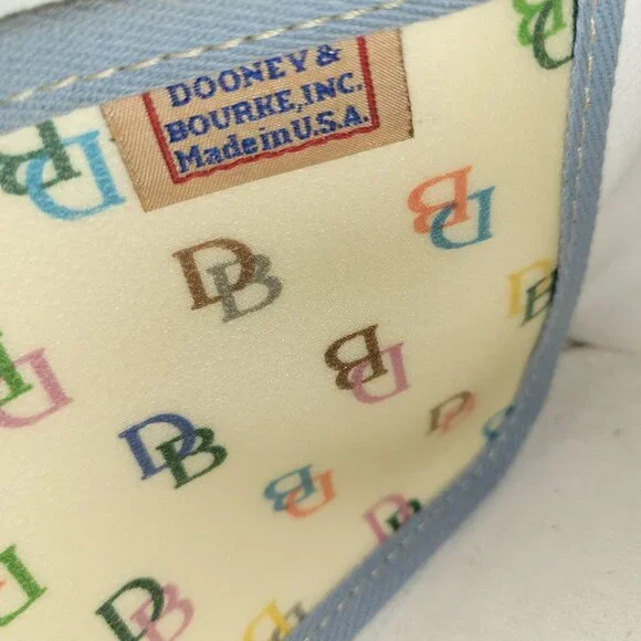 Flawed Dooney & Bourke Vintage Y2K Rainbow Logo Canvas Satchel - Picture 8 of 8